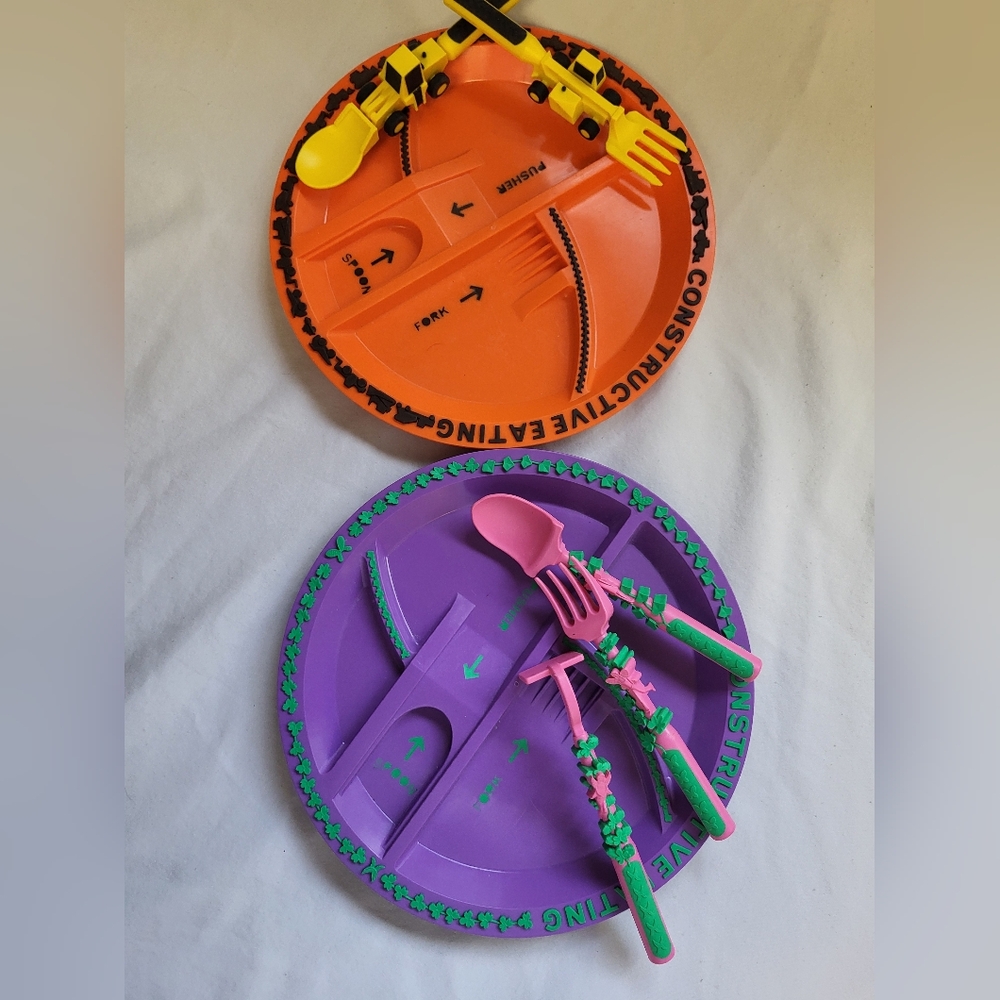 Utensil Set - Orange and Purple
